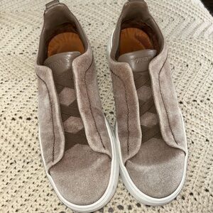 Men's Taupe Slip-On Sneakers